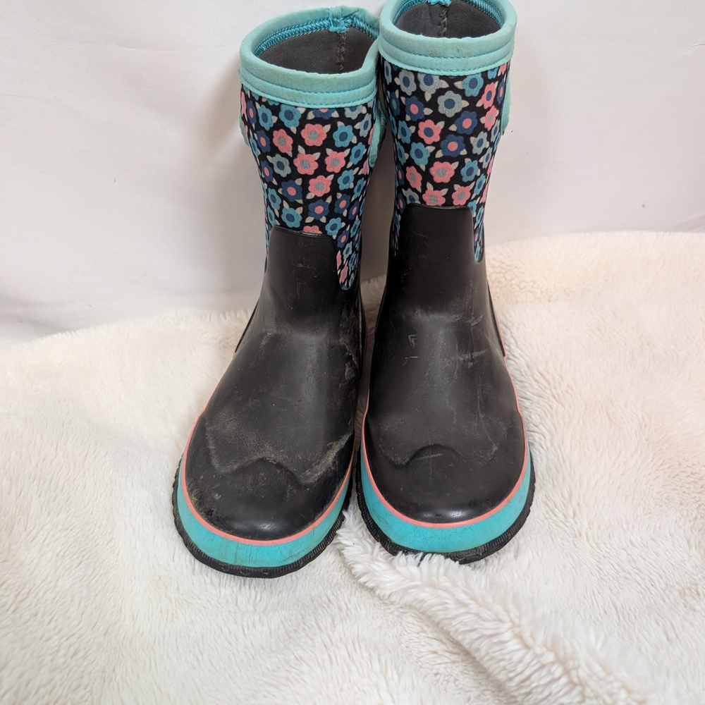 Bogs Boots Girls Size 3 Floral K Grasp Flowers  Flaw - Picture 3 of 12
